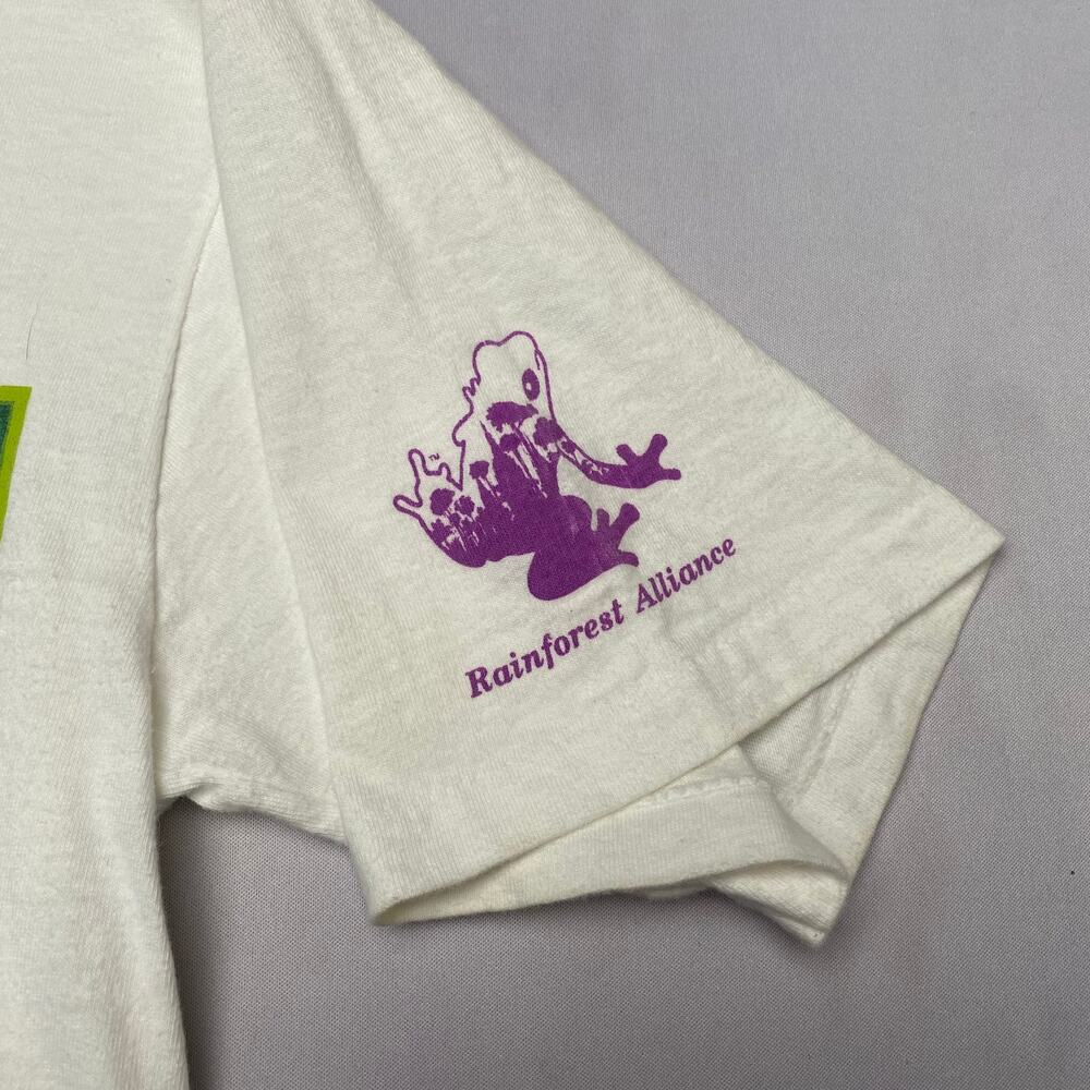 Vintage 90s Rainforest Alliance Single Stitch Shirt Men's Medium Nature Activist - Picture 6 of 9